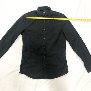 H&M black easy iron button down medium